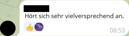 Hört sich sehr vielversprechend an.